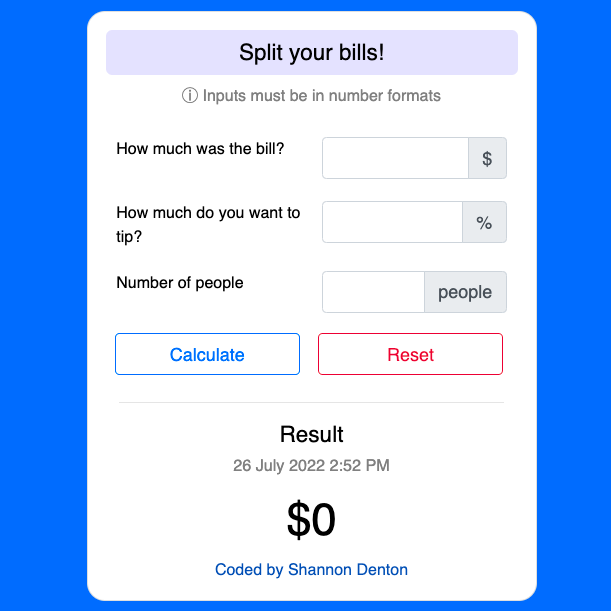 bill splitter app